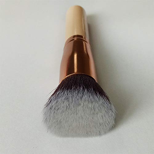 Inconpro Cepillo de Maquillaje Portátil Profesional Brocha para Base Maquillaje Parte Superior Plana, Pincel de Alta definición Kabuki, Base líquida, Crema y Mineral