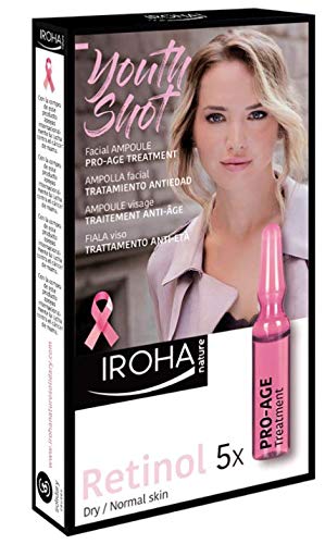 Iroha Nature - Ampollas Faciales Antiedad con Retinol, Tratamiento diario, 5 unidades (5 x 1,5 ml) | Ampolla PRO-AGE - Retinol - Youth Shot: Tratamiento Diario