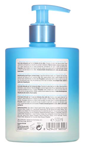 ISDIN BodySenses Gel de Baño, Gama Refrescante con Flor de Edelweiss Alpina, Hidrata tu piel de sensaciones - 500ml