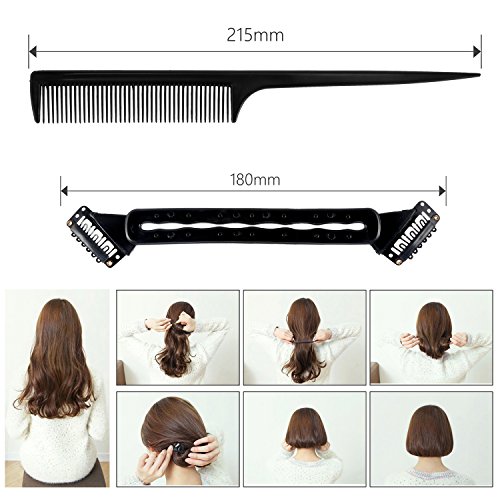 ivencase 28pcs Accesorios de Peinado, Herramientas Accesorios Hacedor Braid Cabello Trenzado Peinado Clip Herramientas para Diseño de Espuma para Niñas Mujeres con pelo DIY