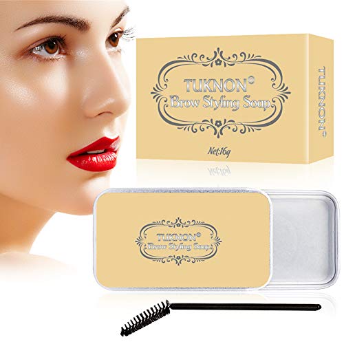 Jabón para Cejas, Soap Brows, Eyebrow Soap Kit, Gel para Jabones de Cejas en 3D Crema, Wild Eyebrow Shape Soap, Jabón para dar Forma a Las Cejas, Impermeable de Larga Duración con Cepillo