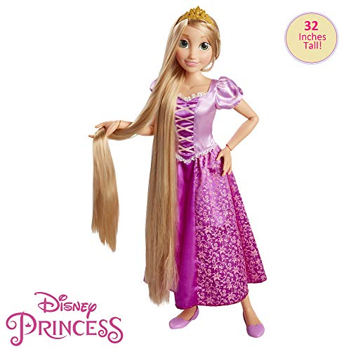 Jakks Pacific- Princesas Disney, muñeca Rapunzel tamaño Especial (80 cm), Multicolor (61773)