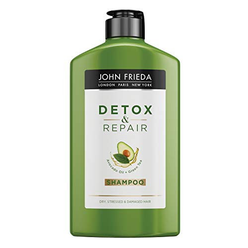 John Frieda Champú Reparador Detox 250ml | Pelo Seco y Dañado | Hidratante | Solido | Nutritivo