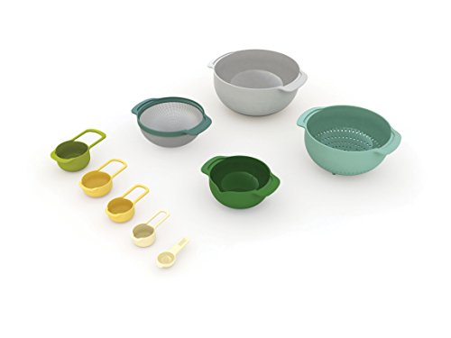 Joseph Joseph Nest 9 Plus Houseware Bowl - Accesorio de hogar (Houseware Bowl, Azul, Verde, Blanco, Amarillo, Universal, 320 mm, 145 mm, 270 mm)