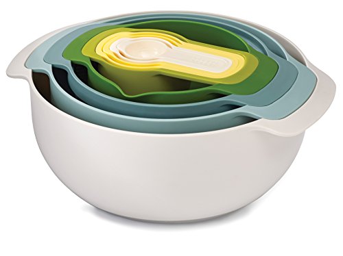 Joseph Joseph Nest 9 Plus Houseware Bowl - Accesorio de hogar (Houseware Bowl, Azul, Verde, Blanco, Amarillo, Universal, 320 mm, 145 mm, 270 mm)