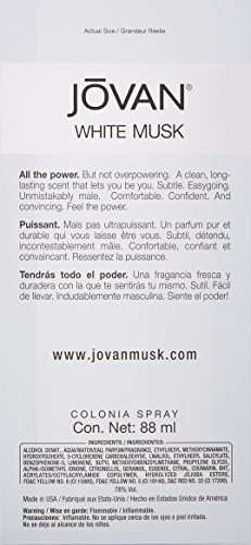 Jovan White Musk Eau De Cologne Spray para hombres 90ml