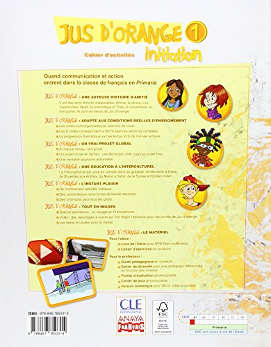 Jus d ' orange 1. Initiation. Cahier d ' activités. (Anaya Français) - 9788467850314