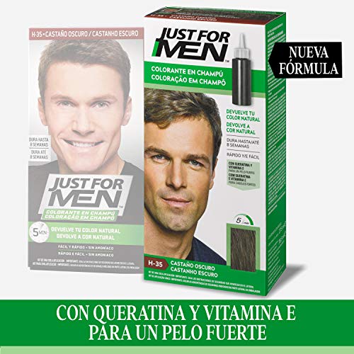 Just For Men Just For Men Tinte Colorante En Champu Para El Cabello Del Hombre. Castaño Oscuro 120 G