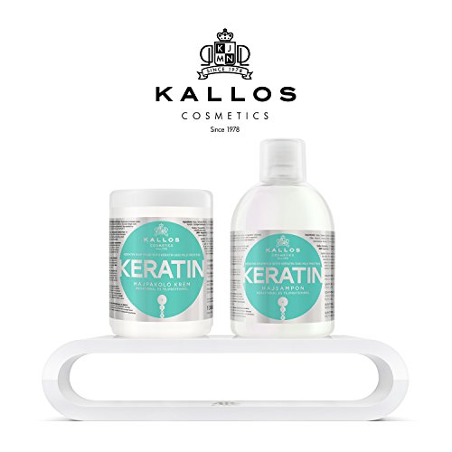 Kallos KJMN Keratin - mascarillas para el cabello (Mujeres, Cabello dañado, Cabello seco, Reparación)