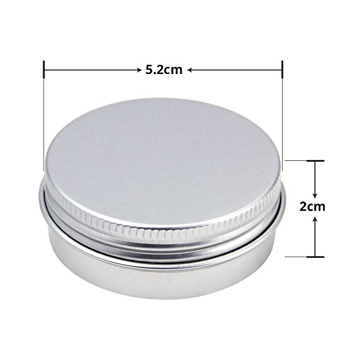 Kbnian Latas de Aluminio Vacias 30pcs 30ml, Tarros Cosmetica, Tarros Aluminio Vacíos, Ideales para Todo los Viajes, para Guardar Cosmetica/Balsamos/Objetos Pequeños