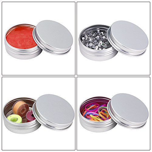 Kbnian Latas de Aluminio Vacias 30pcs 30ml, Tarros Cosmetica, Tarros Aluminio Vacíos, Ideales para Todo los Viajes, para Guardar Cosmetica/Balsamos/Objetos Pequeños