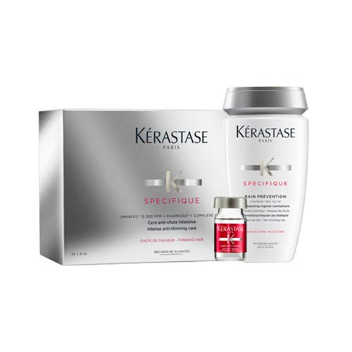 KERASTASE AMINEXIL 42 AMPOLLAS + CHAMPU PREVENTION 250 ML + NECESER DE REGALO.