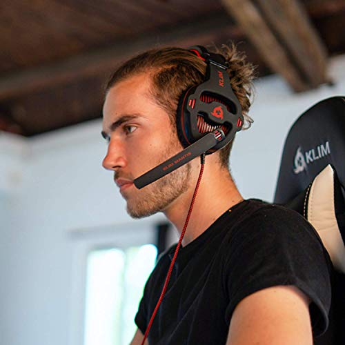 KLIM™ Mantis - Cascos Gaming con micrófono - Auriculares USB para PC, PS4, Nintendo Switch, Mac + Sonido Envolvente 7.1 con cancelación de Ruido pasiva + NUEVOS 2020