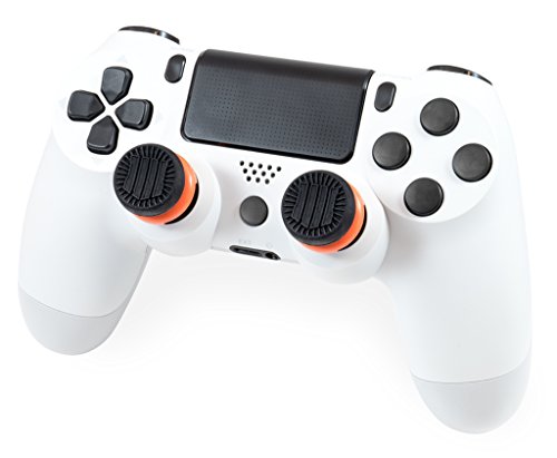 KontrolFreek Call of Duty: Black Ops 4 para mando de PlayStation 4 (PS4) | Performance Thumbsticks | 2 Gran Altura | Negro/Naranja