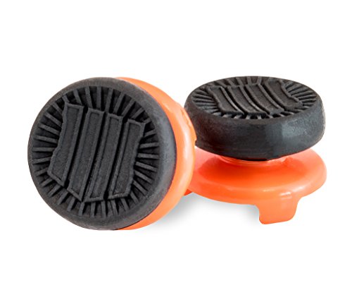 KontrolFreek Call of Duty: Black Ops 4 para mando de PlayStation 4 (PS4) | Performance Thumbsticks | 2 Gran Altura | Negro/Naranja