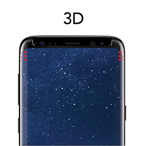 KSTORE365 Cristal Templado Samsung S8, Protector de Pantalla Samsung Galaxy S8 Vidrio Templado con [Kit UV] [3D Curvo] para Samsung Galaxy S8