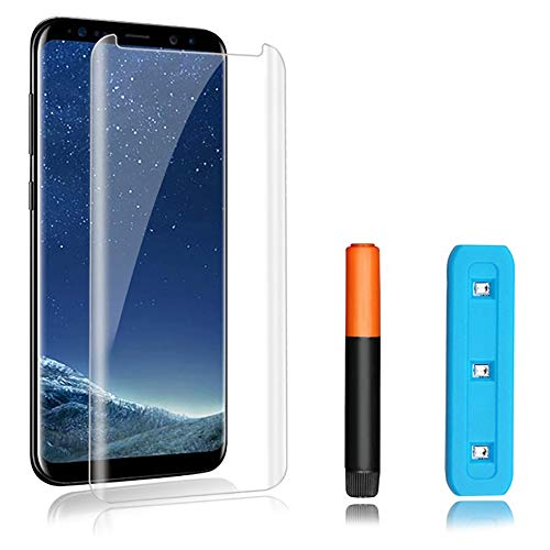 KSTORE365 Cristal Templado Samsung S9 Plus, Protector de Pantalla Samsung s9 + Vidrio Templado con [Kit UV] [3D Curvo] para Samsung Galaxy S9+