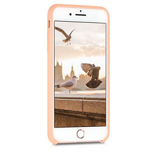 kwmobile Funda Compatible con Apple iPhone 7 Plus / 8 Plus - Carcasa de TPU para móvil - Cover Trasero en melocotón Claro