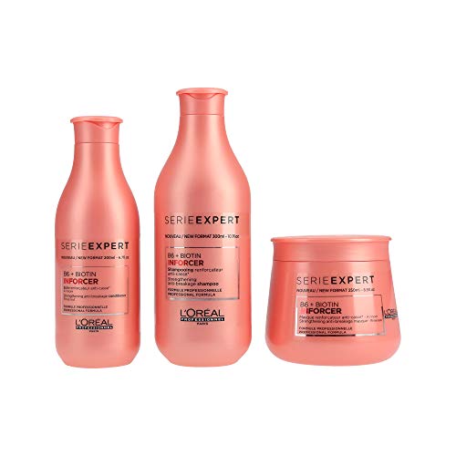 L 'Oreal Serie Expert inforcer Champú 300 ml Acondicionador, 200 ml y Masque 250 ml