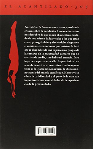 La resistencia íntima: Ensayo de una filosofía de la proximidad: 305 (El Acantilado)