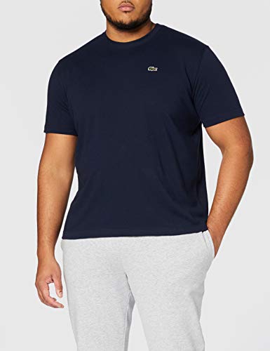 Lacoste TH7618, Camiseta para Hombre, Azul (Marine), Small (Talla del fabricante: 3)