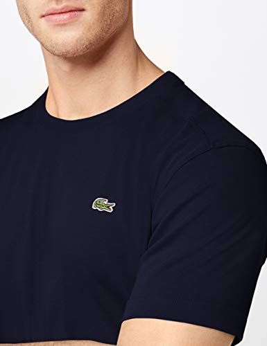 Lacoste TH7618, Camiseta para Hombre, Azul (Marine), Small (Talla del fabricante: 3)