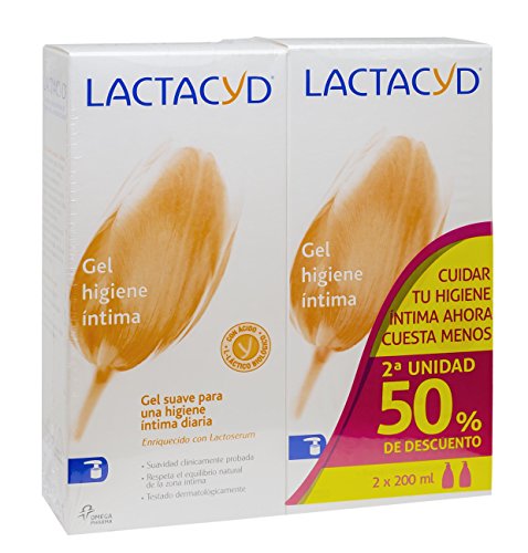 Lactacyd Íntimo, Gel de Higiene Íntima Diario, pH Equilibrado, sin Jabón, Baño y Ducha | Pack Ahorro de 2 uds