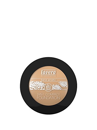 lavera Maquillaje fluido compacto 2in1 -Honey03- vegano - cosméticos naturales 100% certificados - 10 gr