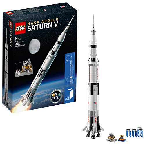 LEGO Ideas-NASA: Apolo Saturno V, maqueta de Juguete de construcción del Cohete Espacial de Multiples Fases (21309)