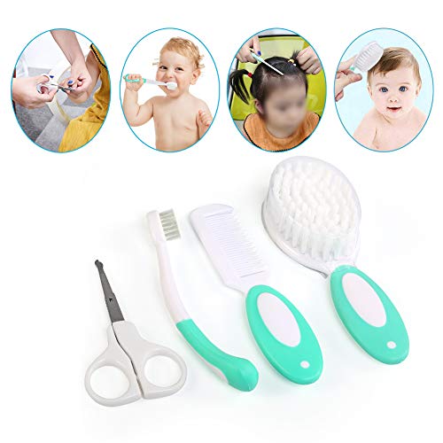 LinStyle Set para Cuidado del Bebé, 8 Piezas Kit de Aseo para Bebés, Kit Cuidado Higiénico Personal para el Hogar y de Viaje, Ideal para Recién Nacido, Niña y Niño