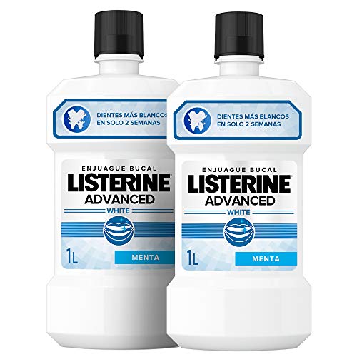 Listerine - Enjuague Bucal Blanqueador Avanzado, 2 x 1000 ml 2 Unidades 2060 g