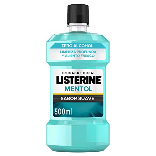 Listerine, Enjuague Bucal Mentol Sabor Suave, 500 ml