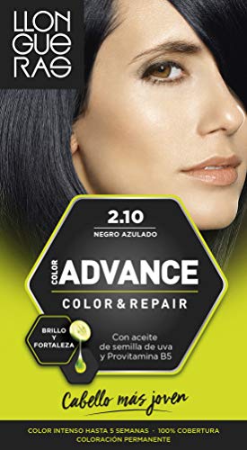 Llongueras Advance Tinte de Cabello Permanente Tono #2.10 Negro Azulado