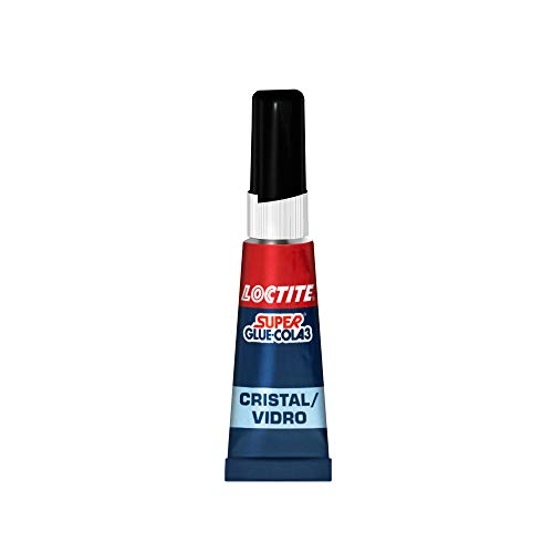 Loctite Super Glue-3 Cristal, adhesivo para cristal resistente al agua, pegamento instantáneo especial para cristales, pegamento transparente y extrafuerte, 1x3 g