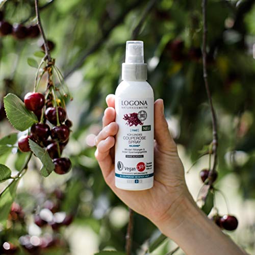 LOGONA Naturkosmetik Refrescante cuperosis, reduce las enrojecimiento de la piel y alivia la tensión, con el exclusivo principio activo SILIDINE®, sin alcohol, vegano, 125 ml