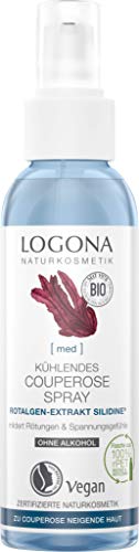 LOGONA Naturkosmetik Refrescante cuperosis, reduce las enrojecimiento de la piel y alivia la tensión, con el exclusivo principio activo SILIDINE®, sin alcohol, vegano, 125 ml