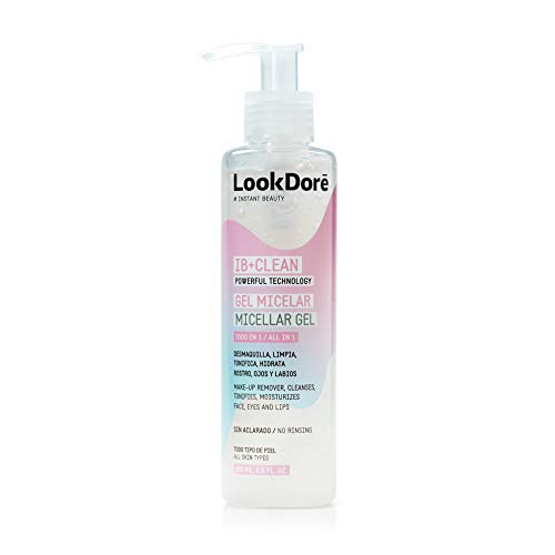 Lookdoré IB+Clean Gel Micelar Todo en 1 - Desmaquillante, Exfoliante e Hidratante - Todo tipo de piel