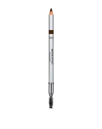 L'Oréal Paris - Brow Artist Designer, Lápiz de Cejas con Cepillo, Tono 303 marrón oscuro