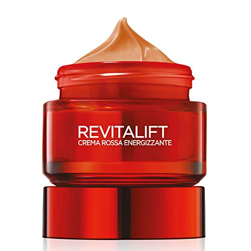 L'Oréal Paris - Crema facial energizante antiarrugas Revitalift, fórmula extra reafirmante enriquecida con ginseng rojo y proretinol avanzado, 50 ml