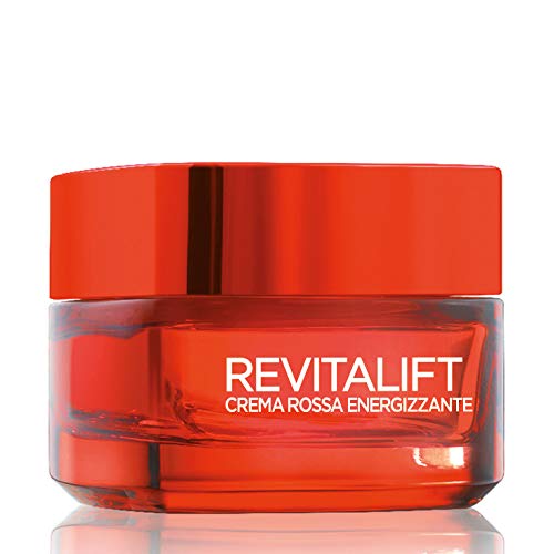 L'Oréal Paris - Crema facial energizante antiarrugas Revitalift, fórmula extra reafirmante enriquecida con ginseng rojo y proretinol avanzado, 50 ml