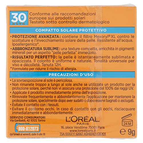 L'Oreal Paris Dermo Expertise Polvo de Maquillaje Compacto Protector Solar SPF 30