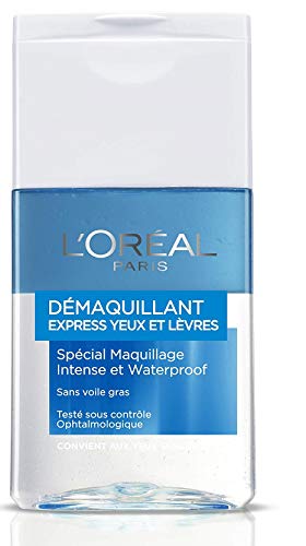 L'Oréal Paris Desmaquillante Suave para Ojos y Labios resistente al agua, 125 ml