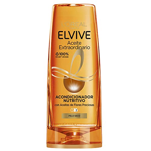 L'Oréal Paris - Elvive Acondicionador Nutritivo Aceite Extraordinario para Pelo Seco, 300 ml