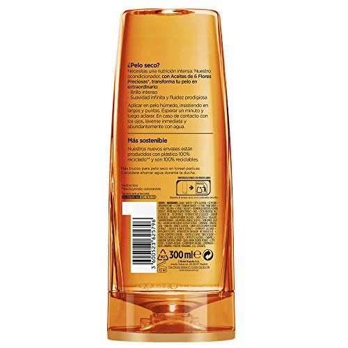 L'Oréal Paris - Elvive Acondicionador Nutritivo Aceite Extraordinario para Pelo Seco, 300 ml