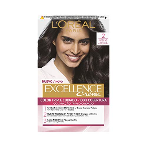 L'Oreal Paris Excellence Creme 2 Negro Ébano - 1 Coloración Permanente