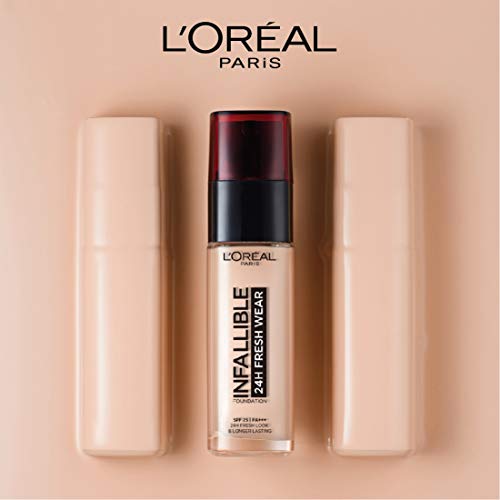 L'Oréal Paris Make-up designer 24H Fresh Wear Base de Maquillaje de Larga Duración , Tono 230 Miel Eclat- 30 ml