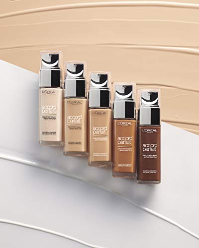 L’Oréal Paris Make-Up Designer Accord Parfait - 5.D/5.W Golden Sand - Foundation base de maquillaje Frasco dispensador Líquido - Base de maquillaje