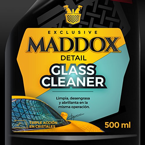 Maddox Detail - Glass Cleaner - Limpiacristales Triple Acción, Limpia, Desengrasa y Abrillanta (500ml)