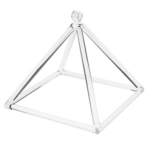 MagiDeal Pirámide de Canto Cristal Cuarzo Una Nota Para Tercer Ojo Relajar Tazón de Canto 7" / 9" - una nota, 7 pulgadas