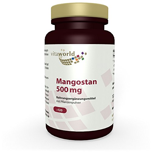 Mangostán 500mg 120 Cápsulas Vita World Farmacia Alemania - Antioxidante - Garcinia mangostana - Mangostino - Jobo de la India